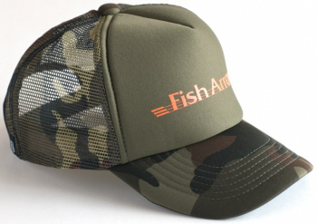 Кепка FISH ARROW Mesh Cap цв. Green Camo/Orange