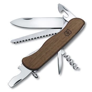 Нож VICTORINOX Forester Wood 111мм 10 функций цв. орех (дерево) в интернет магазине Rybaki.ru