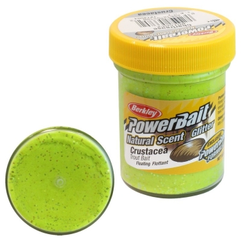 Паста BERKLEY Powerbait Natural Scent Glitter Trout Bait аттр. Пелец цв. Шартрез в интернет магазине Rybaki.ru