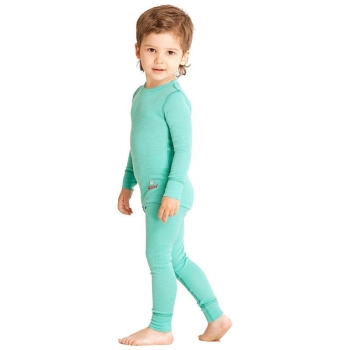Комплект термобелья DR.WOOL Kids Lite цвет бирюза