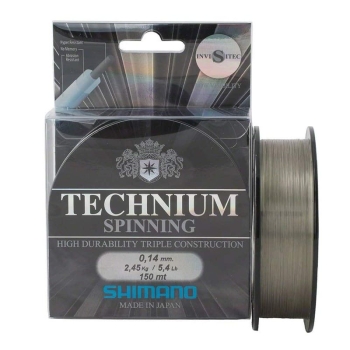 Леска SHIMANO Technium Spinning Line 150 м 0,14 мм цв. светло-серый в интернет магазине Rybaki.ru