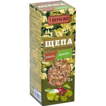Щепа для копчения BOYSCOUT "Ольха- Яблоня" 1 л