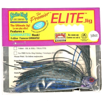Бактейл STRIKE KING Premier Elite Jig 10,5 г (3/8 oz) цв. black / blue /purple flash