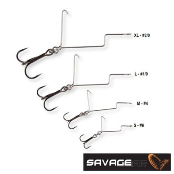 Оснастка SAVAGE GEAR 4Play Offset Treble L #1/0 (3 шт.)