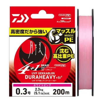 Плетенка DAIWA UVF Gekkabijin Dura Heavy 200 м цв. White Pink #0.5 в интернет магазине Rybaki.ru