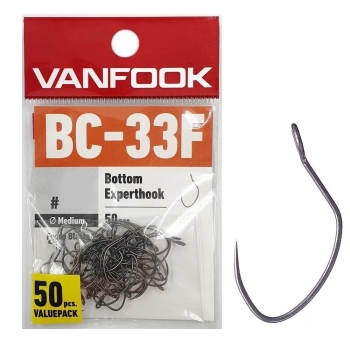 Крючок одинарный VANFOOK BC-33F цв. fusso black № 6 (50 шт.) в интернет магазине Rybaki.ru