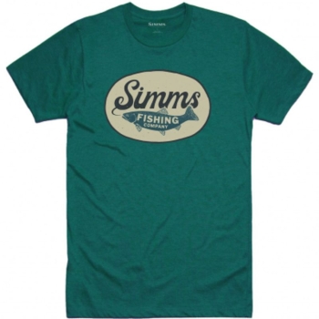 Футболка SIMMS Trout Wander T-Shirt цвет Dark Teal Heather