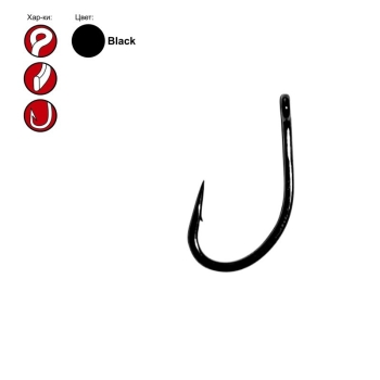 Крючок карповый GAMAKATSU G-CARP SUPER LW MB4 (10 шт.) № 4 black в интернет магазине Rybaki.ru