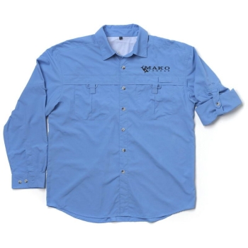 Рубашка MAKO Shirt 5000 цвет Light Blue в интернет магазине Rybaki.ru