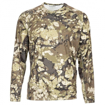 Термокофта SIMMS Solarflex LS Crewneck - Print цвет Riparian Camo