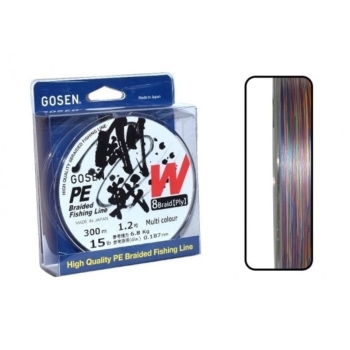 Плетенка GOSEN 8PE W Braid 300 м цв. мульти #2.5 в интернет магазине Rybaki.ru