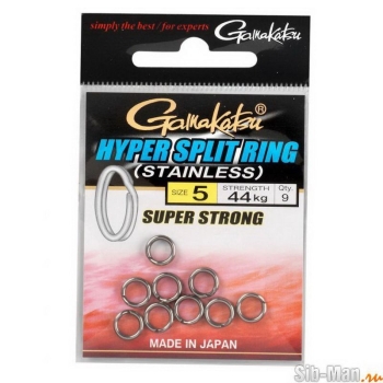 Кольцо заводное GAMAKATSU Hyper Split Ring № 2 (8,6 кг) (12 шт.)