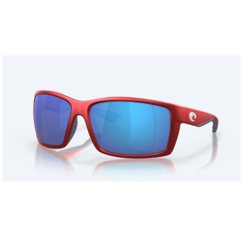 Очки поляризационные COSTA DEL MAR Reefton 580G р. L цв. Matte Usa Red цв. ст. Blue Mirror в интернет магазине Rybaki.ru