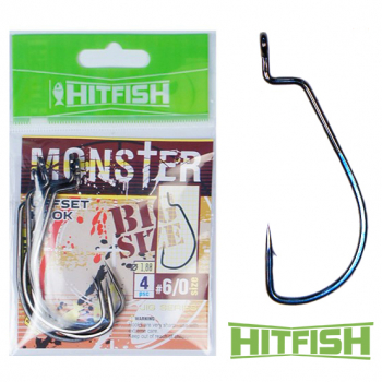 Крючок офсетный HITFISH Monster Offset № 11/0 (2 шт.)