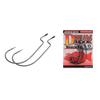 Крючок офсетный DECOY Dream Hook Worm 15 № 8 (9 шт.)