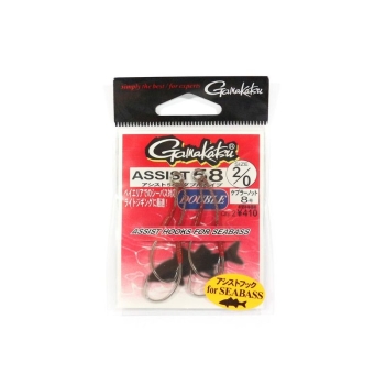 Крючок двойной GAMAKATSU Seabass Assist Drift Double Hook № 1 (2 шт.) в интернет магазине Rybaki.ru