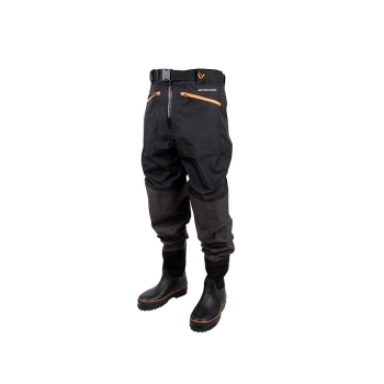 Вейдерсы SAVAGE GEAR Breathable Waist Wader Boot Foot Cleated цвет черный