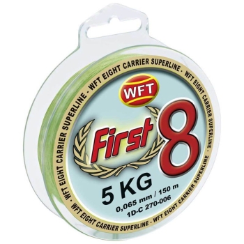 Плетенка WFT First 8 Mint 150 м 10 кг 0,10 мм в интернет магазине Rybaki.ru
