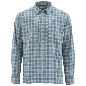 Рубашка SIMMS Bugstopper LS Shirt цвет Storm Plaid в интернет магазине Rybaki.ru