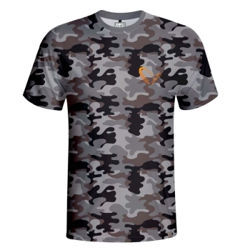 Футболка SAVAGE GEAR Simply Savage Camo T-shirt цвет Серый камуфляж в интернет магазине Rybaki.ru