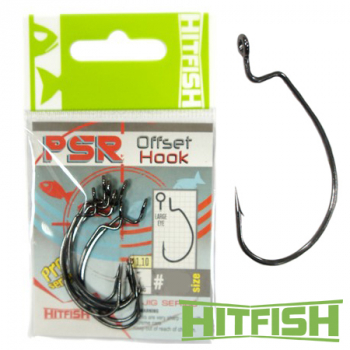 Крючок офсетный HITFISH PSR Offset Hook № 4/0 (5 шт.) в интернет магазине Rybaki.ru