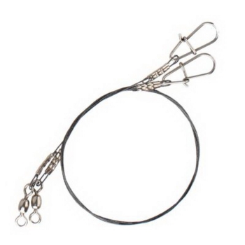Поводок SAVAGE GEAR Titanium Jerkbait Trace 22 см 0,5 мм 20 кг Needle Snap (2 шт.) в интернет магазине Rybaki.ru