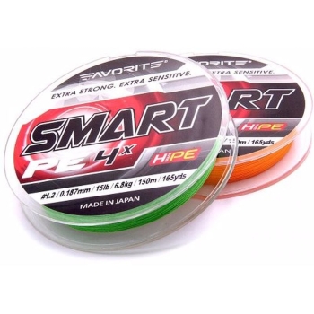 Плетенка FAVORITE Smart PE 4x 150 м 0,117 мм цв. оранжевый в интернет магазине Rybaki.ru