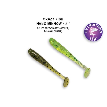 Виброхвост CRAZY FISH Nano Minnow 1,1