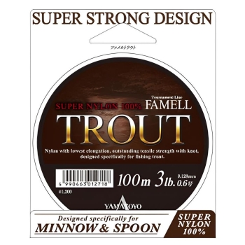 Леска YAMATOYO Super Nylon Trout #0,6 100 м в интернет магазине Rybaki.ru