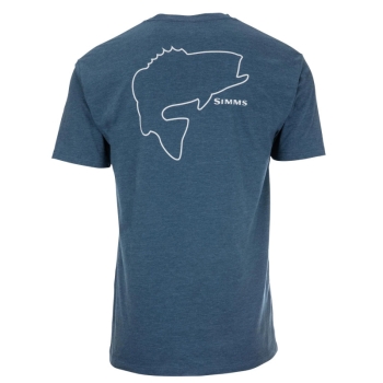 Футболка SIMMS Bass Outline T-Shirt Sailor цвет Sailor Blue Heather