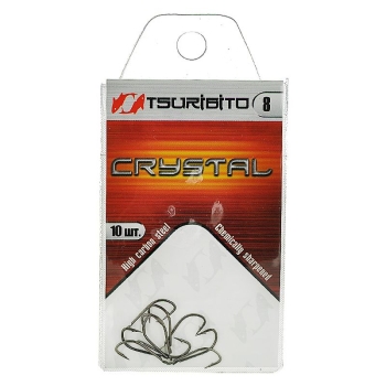 Крючок одинарный TSURIBITO Crystal NI № 16 (10 шт.)