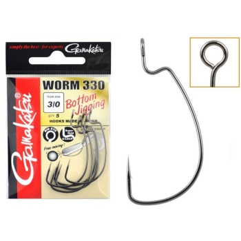 Крючок офсетный GAMAKATSU Worm 330 Bottom Jigging № 1 (6 шт.) в интернет магазине Rybaki.ru