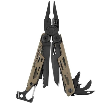 Мультитул LEATHERMAN  Signal Black Coyote Tan Чехол: Нейлон Black L в интернет магазине Rybaki.ru