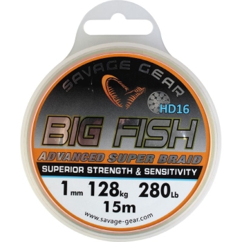 Леска SAVAGE GEAR Big Fish HD16 Braid 15 м 1 мм цв. прозрачный в интернет магазине Rybaki.ru