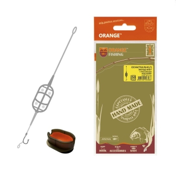 Оснастка карповая ORANGE #41 1 Classic Flat Method Leadcore + Mould 40 г
