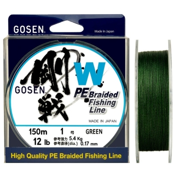 Плетенка GOSEN 4PE W Braid 150 м цв. Зеленый № 1 в интернет магазине Rybaki.ru