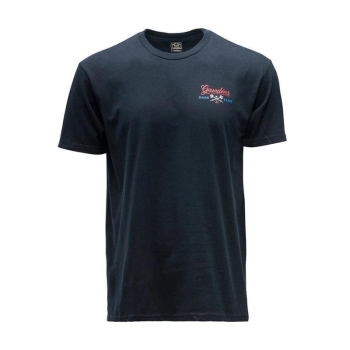 Футболка GRUNDENS Dark Seas X Grundens Long Range T-Shirt цвет Navy в интернет магазине Rybaki.ru