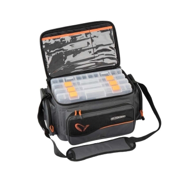 Сумка рыболовная с коробками SAVAGE GEAR System Box Bag + Waterproof cover в интернет магазине Rybaki.ru