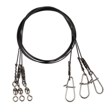 Поводок SAVAGE GEAR Black7 Trace 30 см 0,45 мм 11 кг Swivel/Needle Snap (3 шт.) в интернет магазине Rybaki.ru