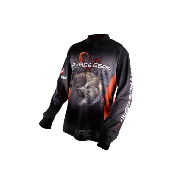 Джерси SAVAGE GEAR Tournament Jersey цвет Щука / Судак / Окунь Черный в интернет магазине Rybaki.ru