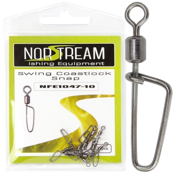 Вертлюг с карабином NORSTREAM Swing coastlock snap (10 шт.) № 10