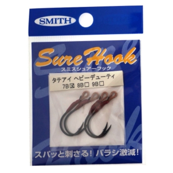 Крючок одинарный SMITH Sure Hook Heavy Duty Vertical № 8B цв. черный (4 шт.) в интернет магазине Rybaki.ru