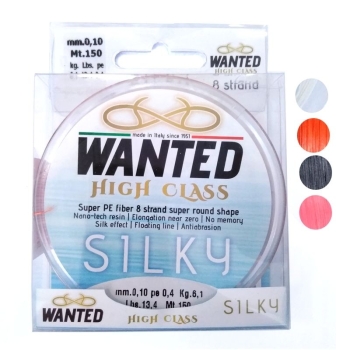 Плетенка WANTED Silky 8X 150 м цв. розовый 0.3 PE в интернет магазине Rybaki.ru