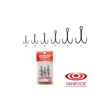 Крючок двойной VANFOOK DW 31B № 1 (7 шт.) в интернет магазине Rybaki.ru