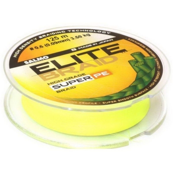 Плетенка SALMO ELITE BRAID SUPER PE Yellow 125 м 0,09 мм в интернет магазине Rybaki.ru