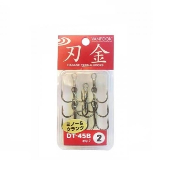 Крючок тройной VANFOOK DT-45B Predator Treble Hooks (6 шт.) №1/0 в интернет магазине Rybaki.ru