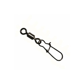 Вертлюг с застежкой METSUI Rolling Swivel With Duo Lock Snap цв. Черный № 7 уп. (12 шт.)