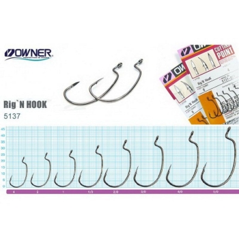 Крючок офсетный OWNER 5137 Rign Hook № 3/0 (5 шт.)