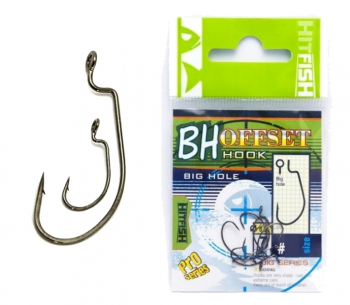 Крючок офсетный HITFISH Big Hole Offset № 8 (7 шт.) в интернет магазине Rybaki.ru