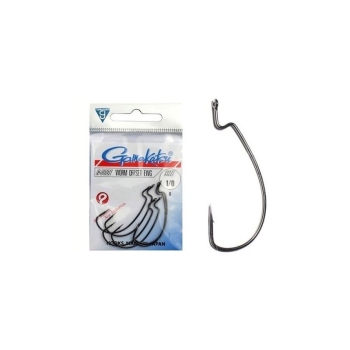Крючок офсетный GAMAKATSU WORM OFFSET EWG NS (5 шт.) № 3/0 black